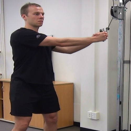 Cable woodchop demonstration