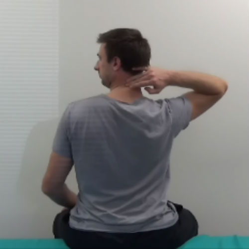 Self assisted neck rotation demonstration