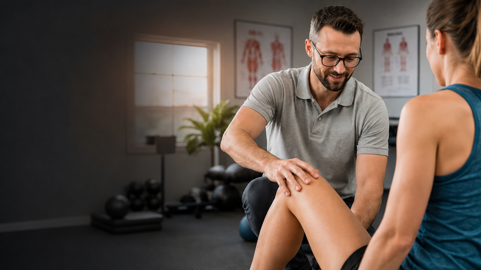 Peter providing hands-on physiotherapy